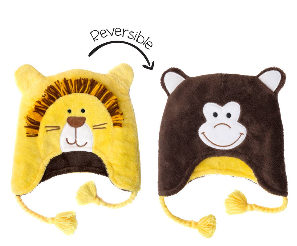 Lion/Monkey Winter Flip Hat