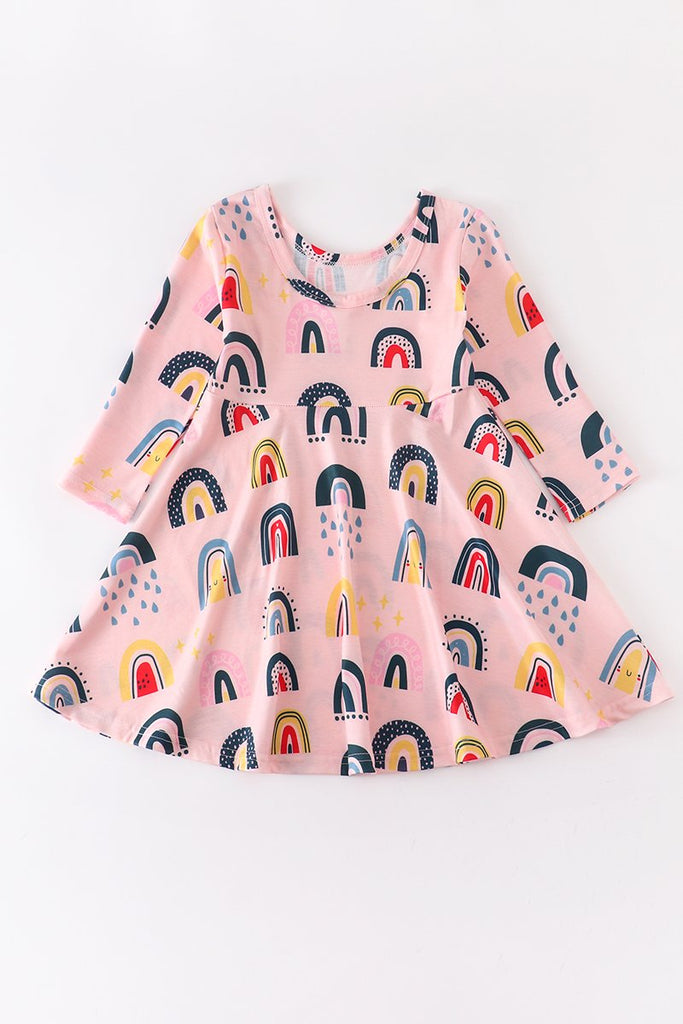 Pink Rainbow Twirl Dress - Infant