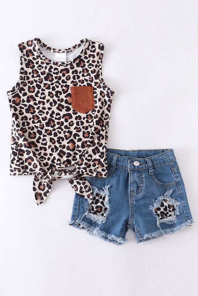 Leopard Shorts Set