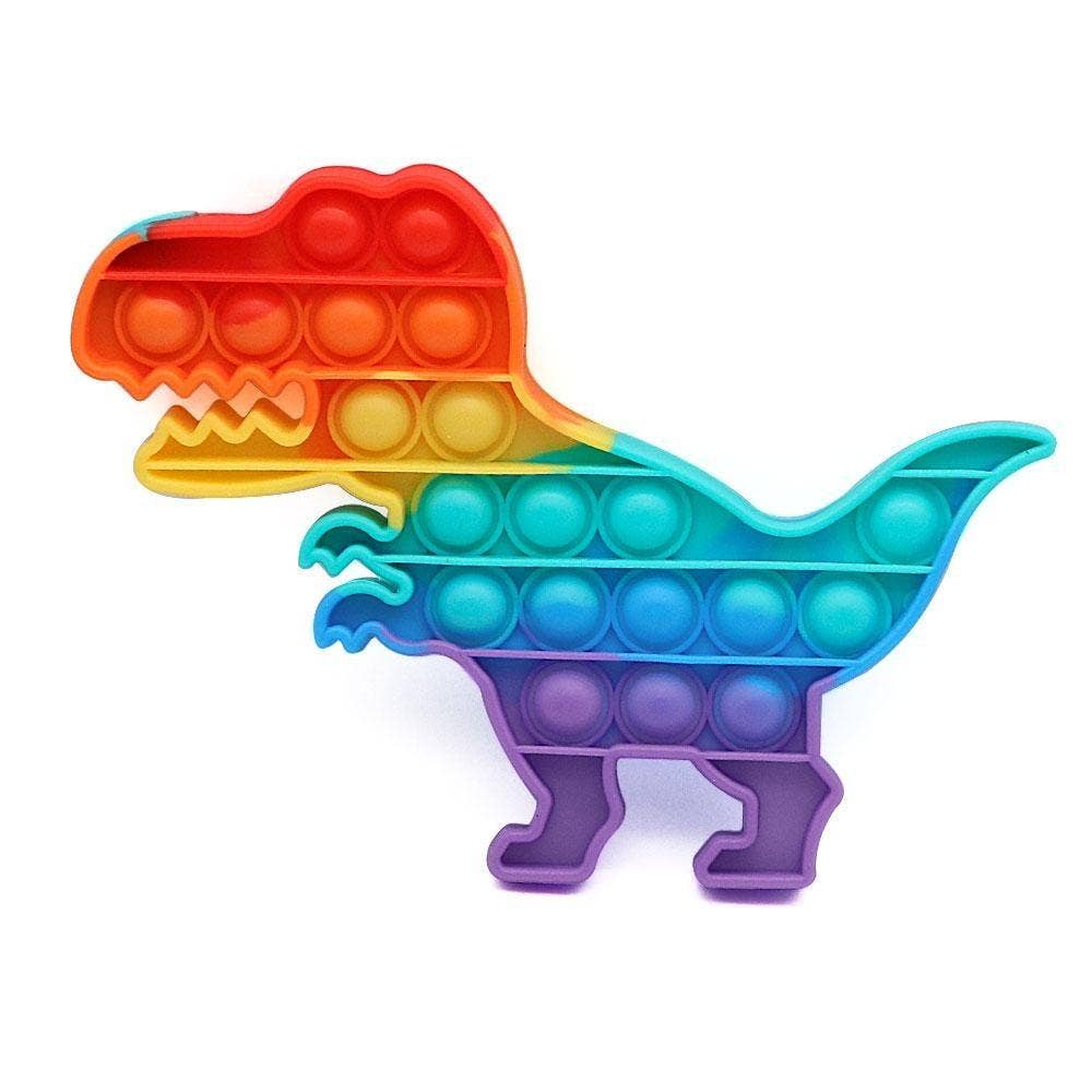 Pop It Fidget Toy Rainbow Dinosaur