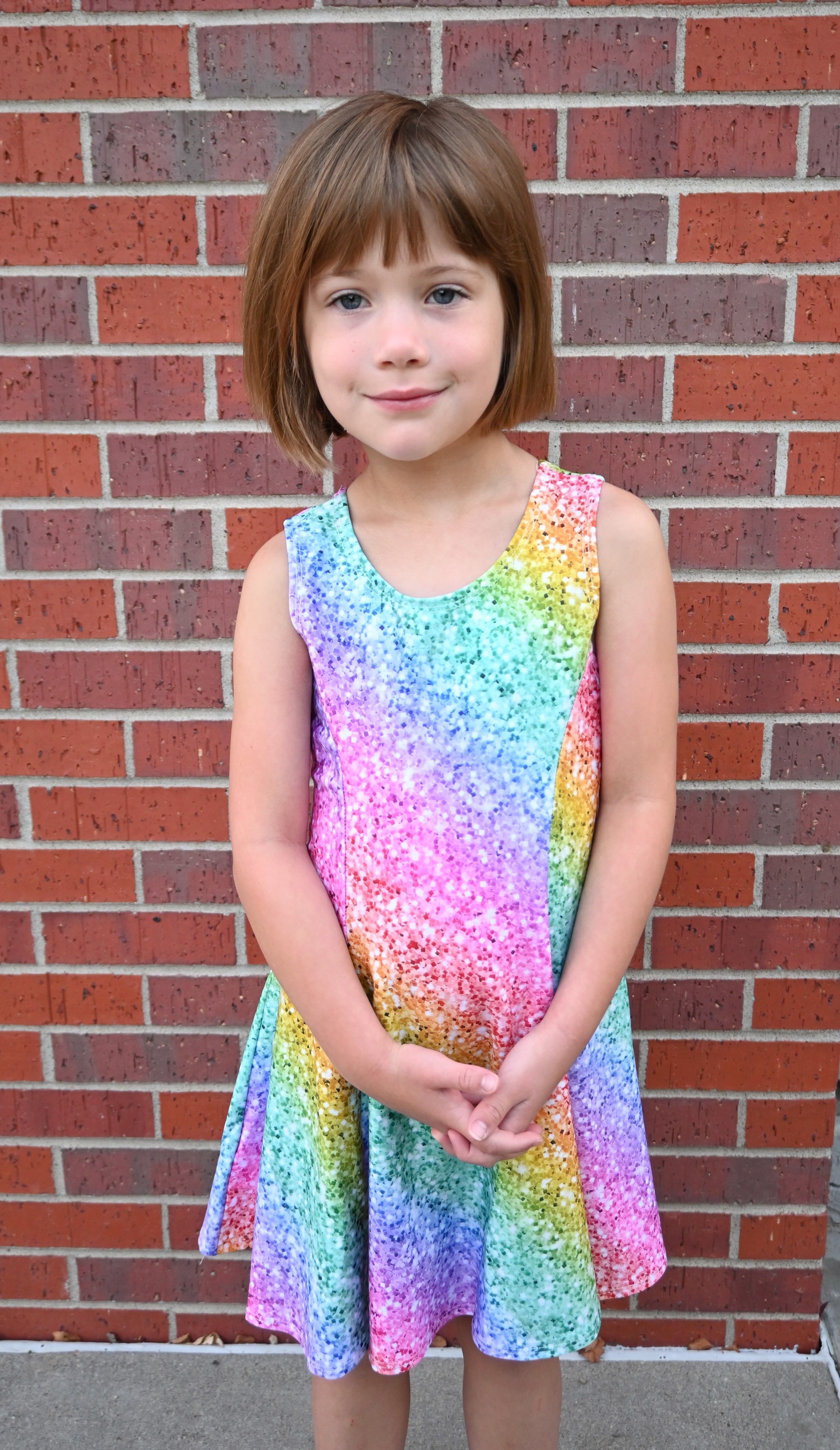 Glitter rainbow hot sale dress