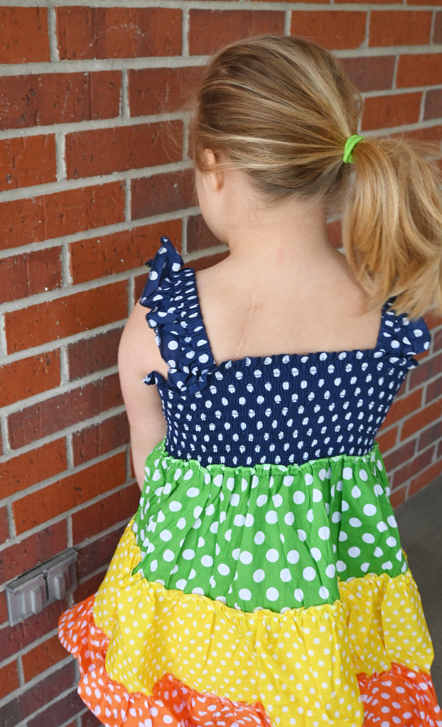 Colorful polka dot deals dress