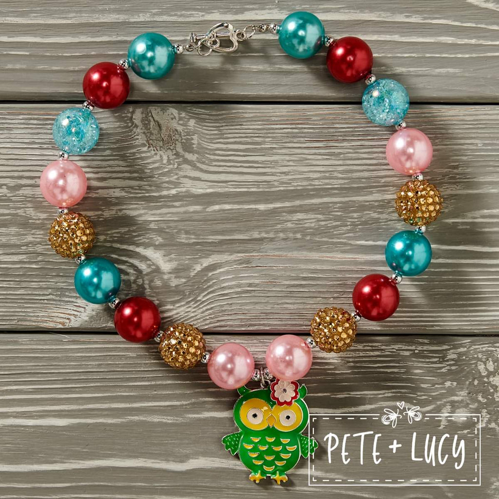 Vibrant Owl Necklace