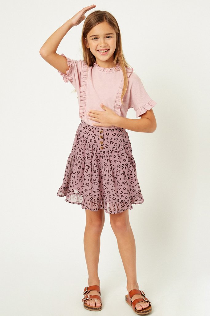 Leopard Ruffle Mini Skirt – Lily + Alex