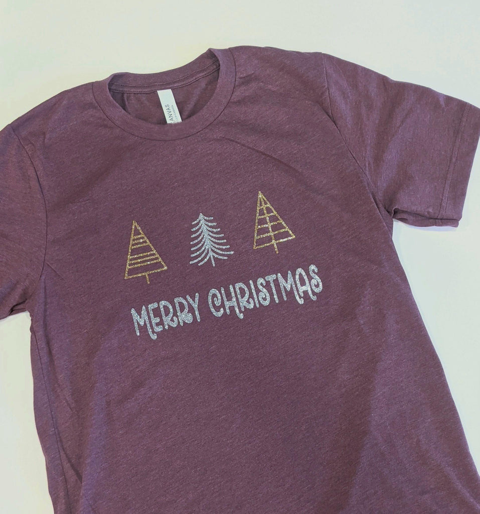 Merry Christmas Glitter Tree Shirt